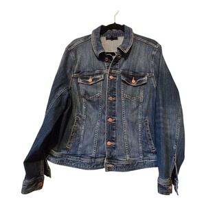 Talbots Trucker Denim Jean Jacket Womens Plus 1X Blue Western Classic Stretch